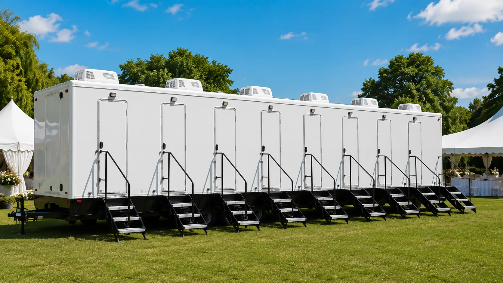 8 Stall Restroom Trailer in Richardson, TX